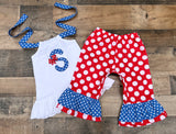 4th Of July Little Girl Outfit 
