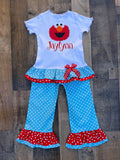 Personalized Elmo Sesame Street Ouftit