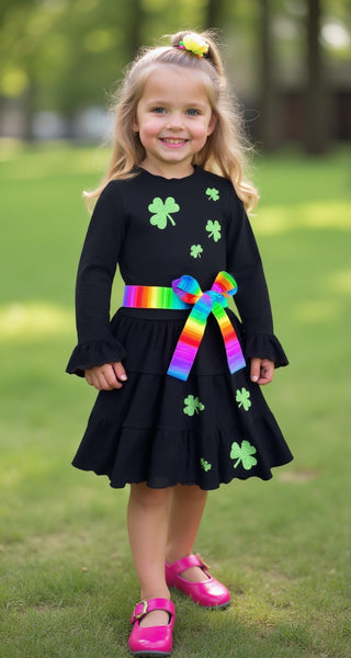 St. Patricks Day Shamrock Rainbow Dress