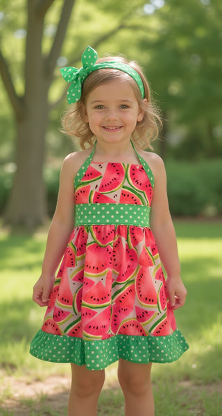 Watermelon Print Summer Dress