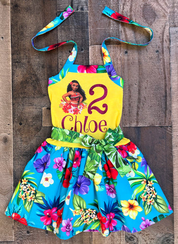 Moana Birthday Girl Dress