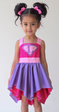 Pastel Personalized Supergirl Costume Dress