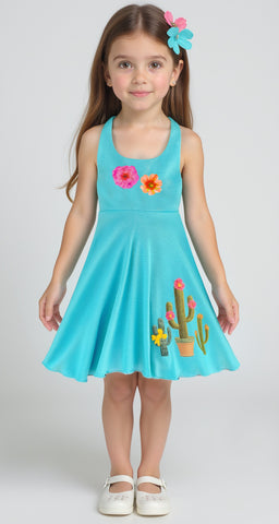 Cactus Print Girl Dress