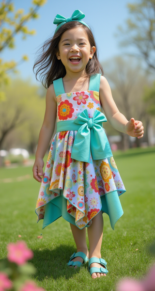 Floral Handkerchief Dress