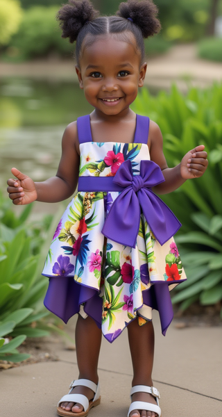 Hawaiian Girl Dress Purple