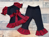 Red Black Checkered Girl Clothing 