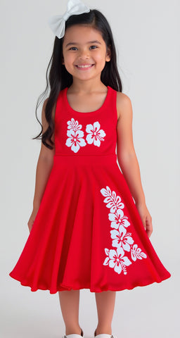 Red Hawaiian Luau Dress