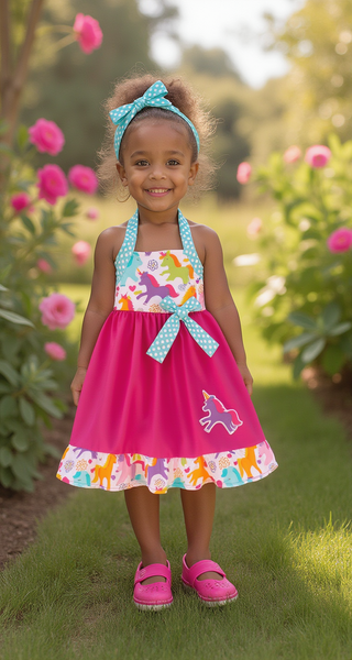 Unicorn Birthday Girl Dress