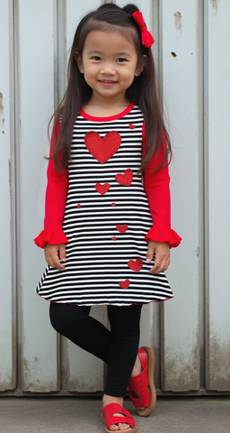 Valentines Day Red Heart Dress